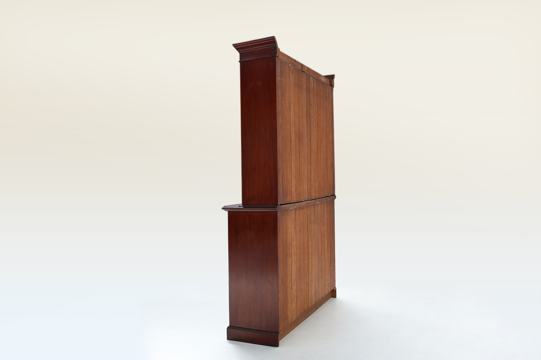 Art Nouveau Display Cabinet or Bookcase in oak with carvings and glass doorsthumbnail